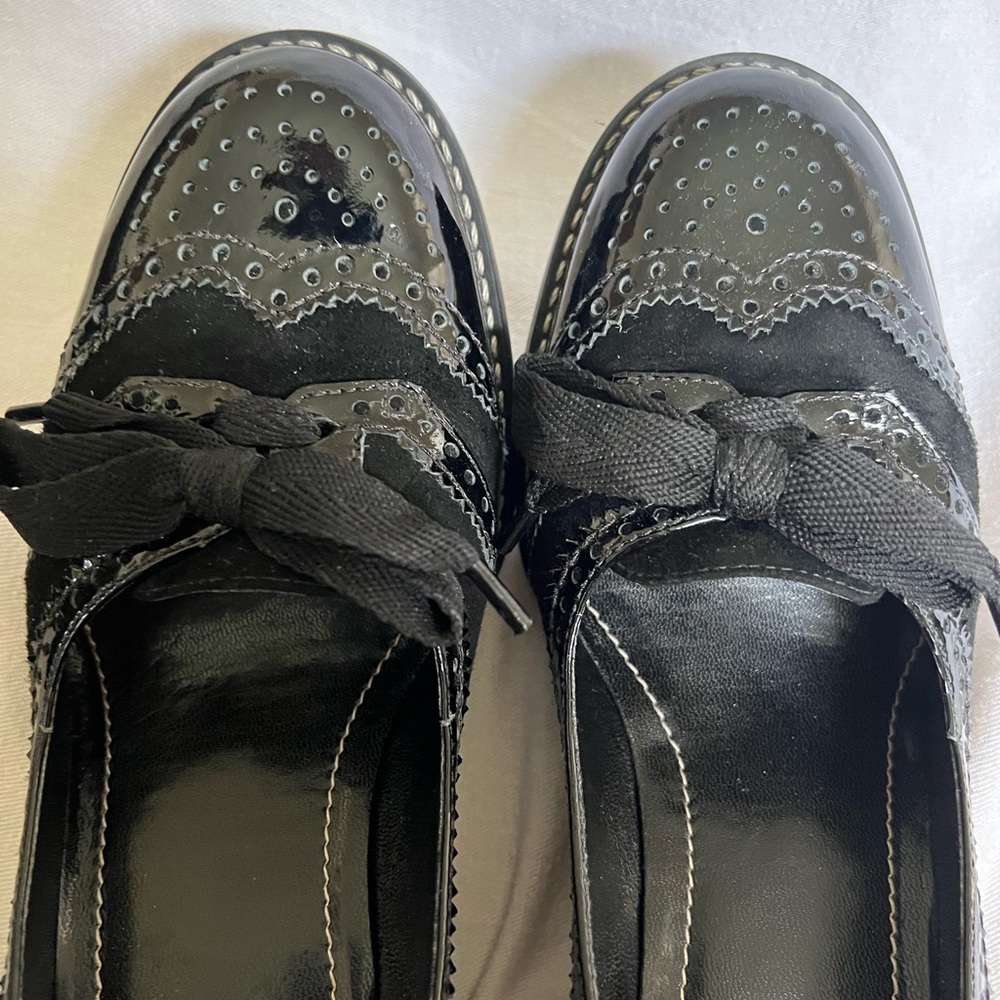 Franco Sarto Ladies Black Patent Heels 9.5 Medium